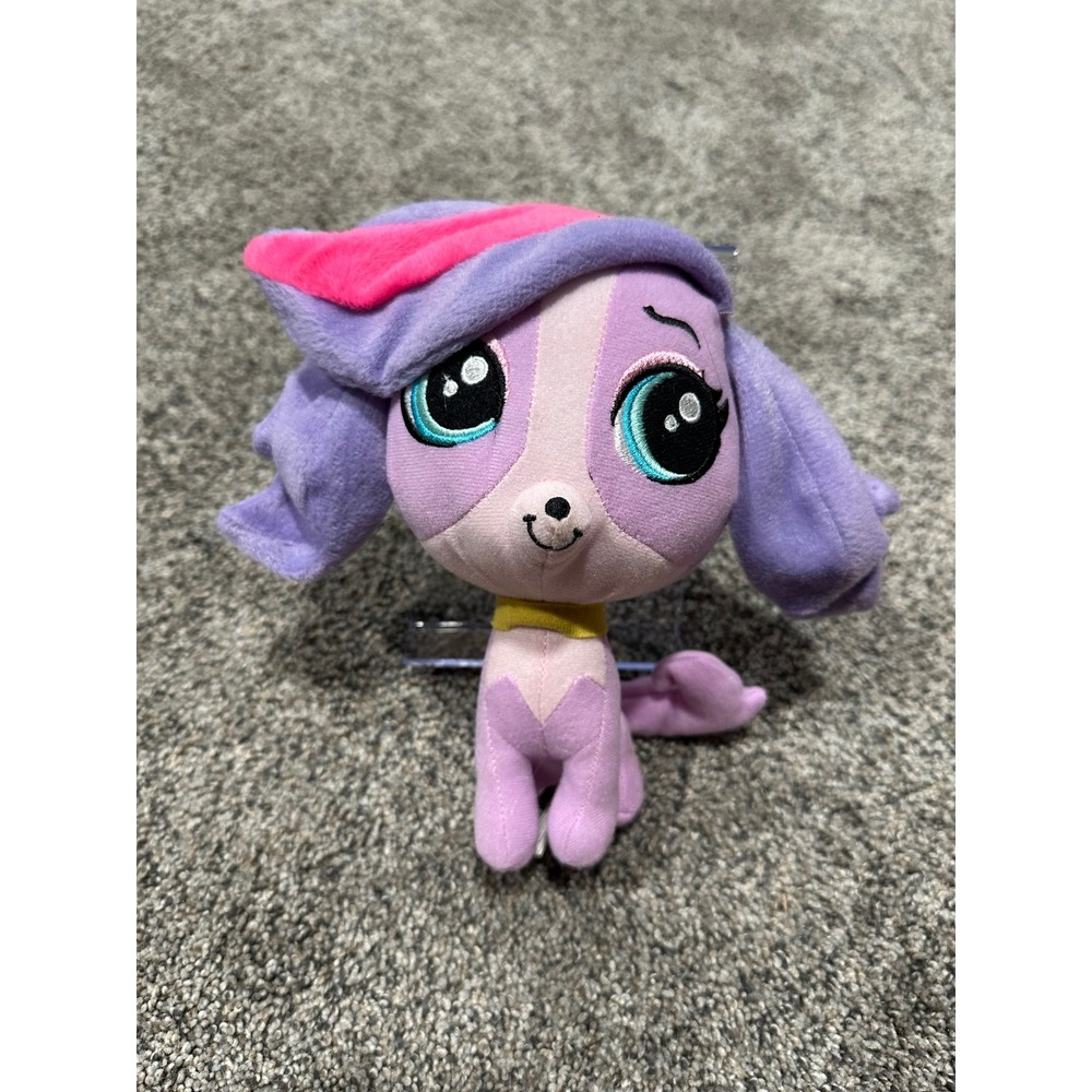 Littlest Pet Shop Zoe Trent Plush Purple Dog Spaniel LPS Stuffed Animal
